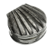 Stříbrná lékovka v tvaru mušle