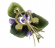 Zlatá brož ve tvaru fialky
